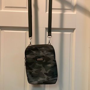 Perfect size crossbody in camo print!